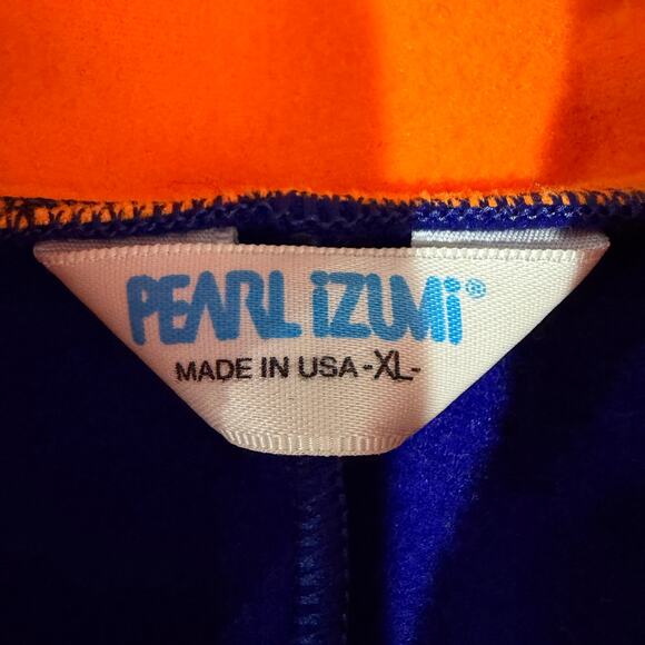 PEARL IZUMI Cycling Jacket Full Zip Men Size XLarge Blue Orange Fleece Lined - Picture 5 of 11